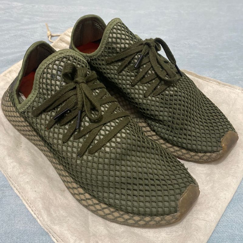 Tenis Adidas Deerupt Runner Verde Militar Adidas Usado 110232208 enjoei