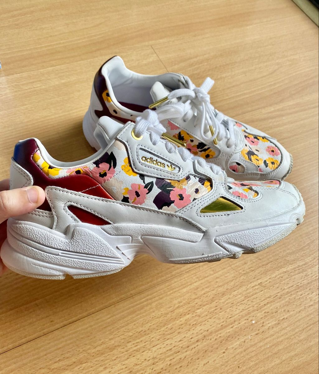 T nis Adidas Falcon W Floral T nis Feminino Adidas Usado 86581881 enjoei