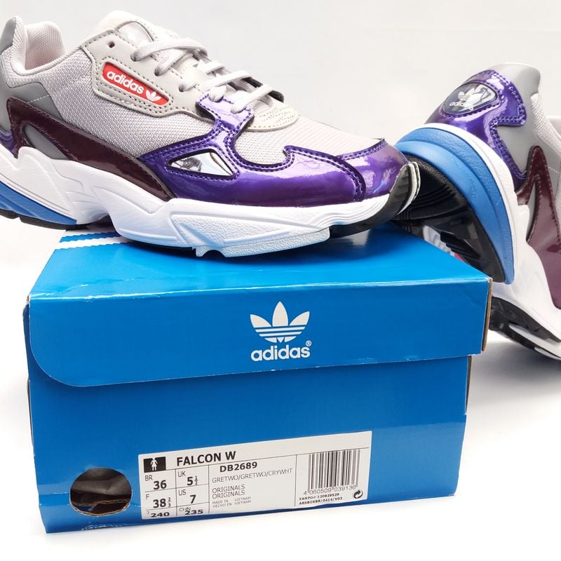 T nis Adidas Falcon W Roxo Cinza Kylie Feminino Sneaker Dswt Retro T nis Feminino Adidas Usado 73446919 enjoei