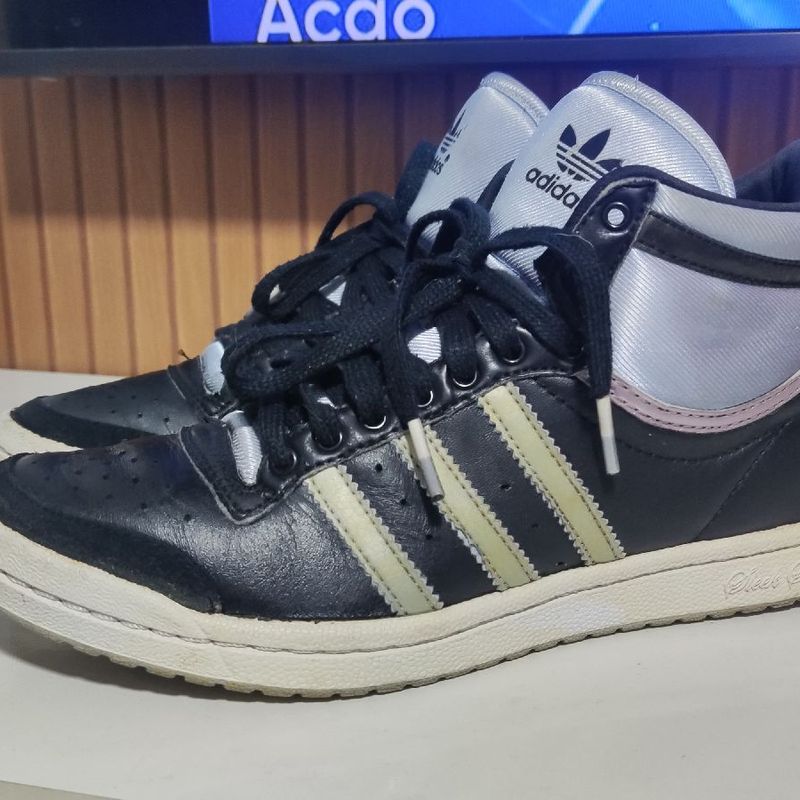 Tênis Adidas Feminino Cano Alto Original Usado N35 Tem Detalhes Na