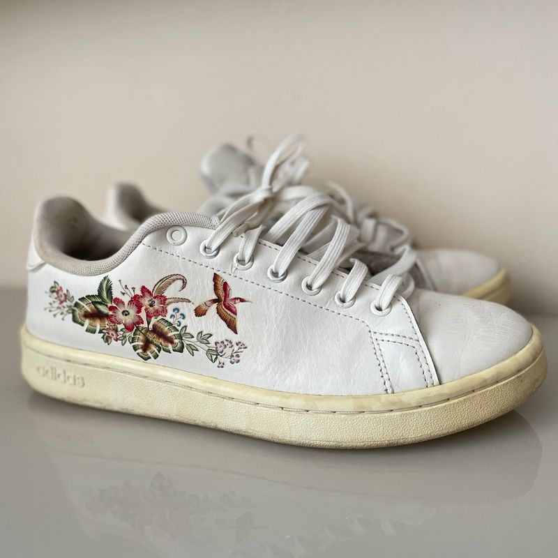 38灯 oldsea Vintage flower white② Tênis Adidas Floral 38 | Adidas Nunca Usado 102762134 | enjoei