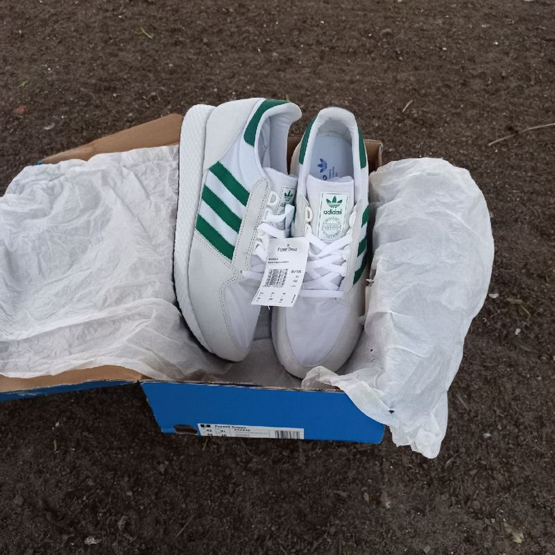 T nis Adidas Forest Grove Cinza Verde Cl ssico Branco T nis Masculino Adidas Usado 78455178 enjoei