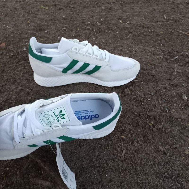 T nis Adidas Forest Grove Cinza Verde Cl ssico Branco T nis Masculino Adidas Usado 78455178 enjoei