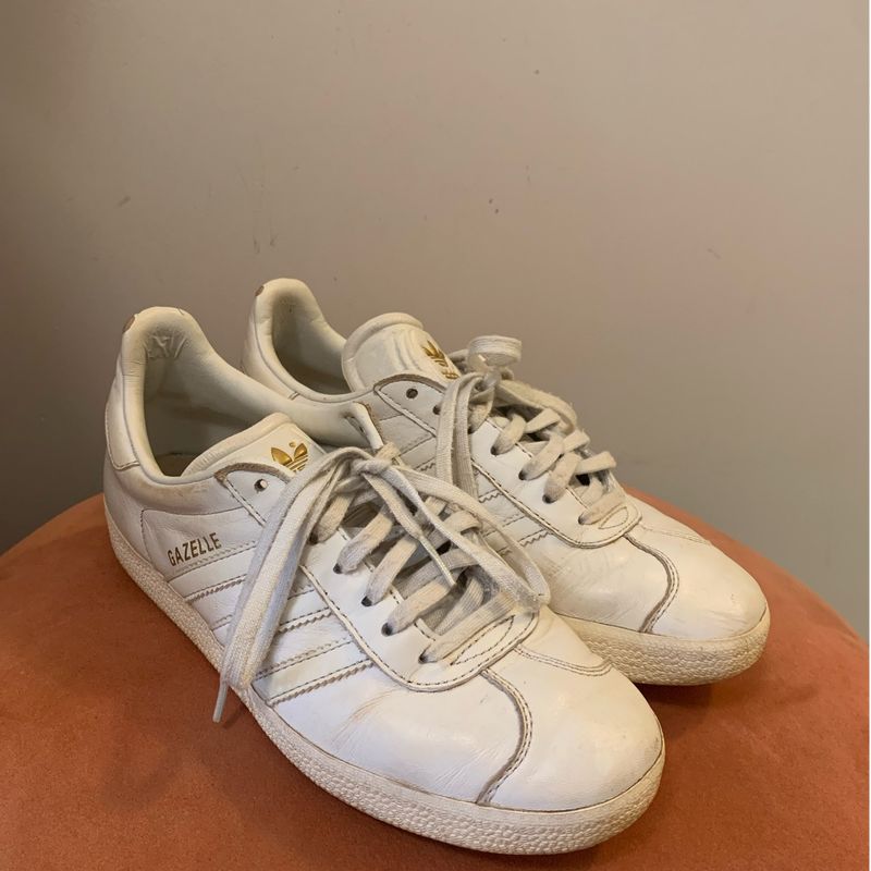 Tnis Adidas Gazelle Branco | Tnis Feminino Adidas Usado 108775021 | enjoei