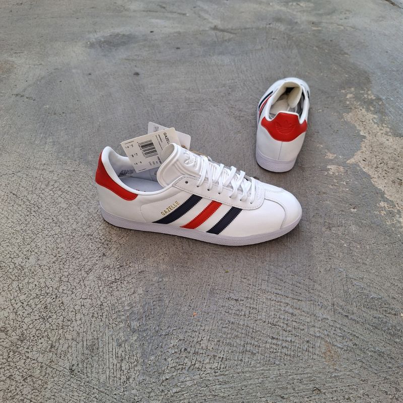 Tnis Adidas Gazelle Branco White Legend Ink Red Dswt | Adidas Usado  94143440 | enjoei