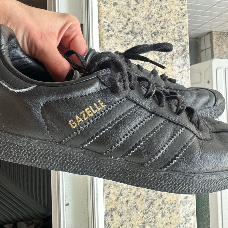 adidas gazelle silver green womens Nina Big Girls Glitter Low Top Sneakers - Black main image 0