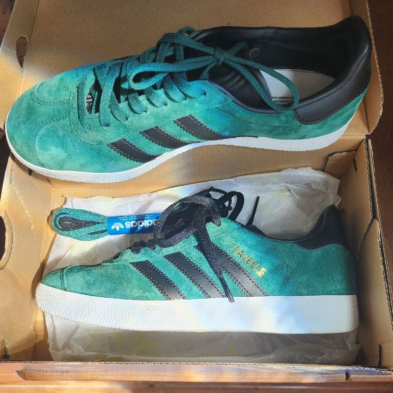 Adidas gazelle 2025 verde e preto