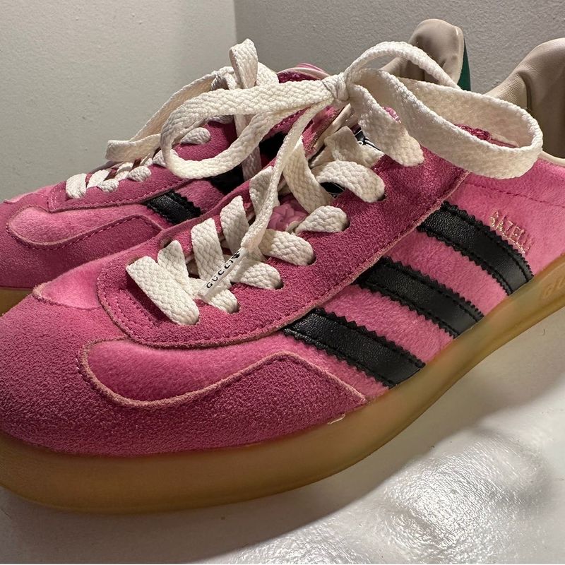 adidas gazelle silver green womens TNIS GUCCI GUCCI X ADIDAS GAZELLE AZUL 41 ORIGINAL  Gringa