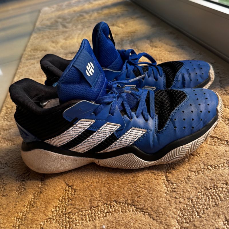 Tênis Adidas Harden Stepback Coleção Basquete Cor Preto e Azul Tamanho 42  Tênis Masculino Adidas Usado 102584737 enjoei