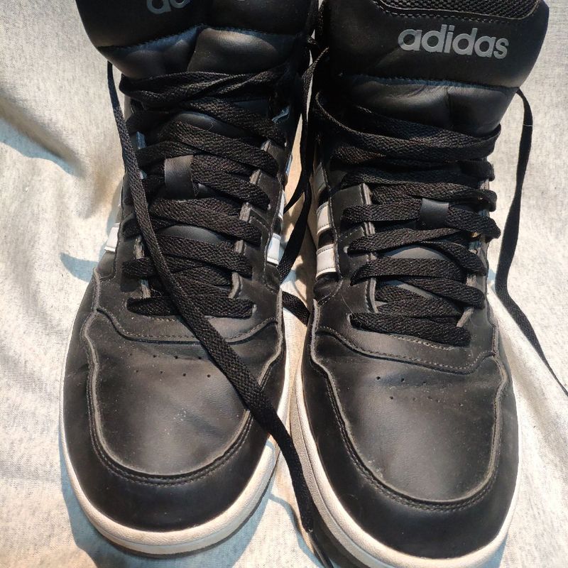 Adidas Preto TÃªnis Adidas Hoops Cano Alto Masculino Tênis