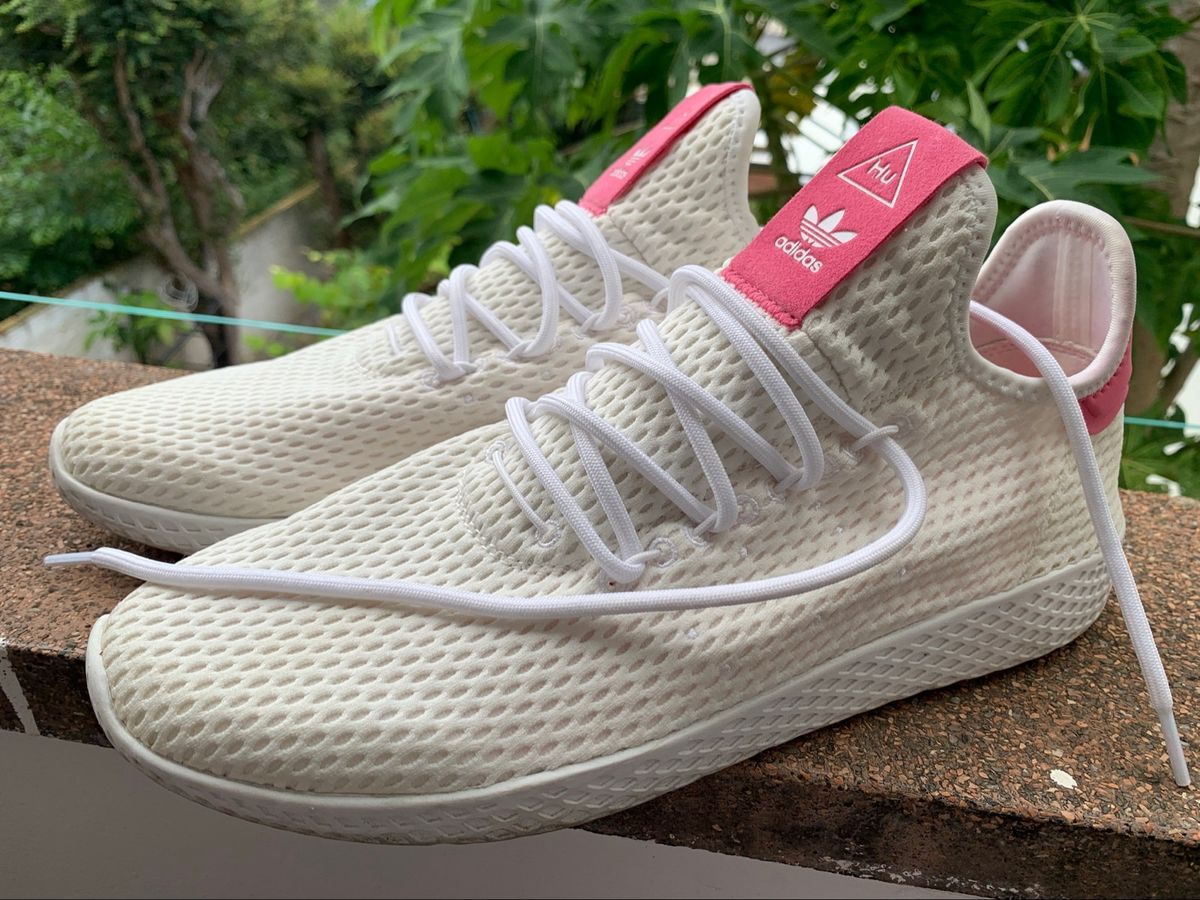 Adidas hu branco sales e rosa