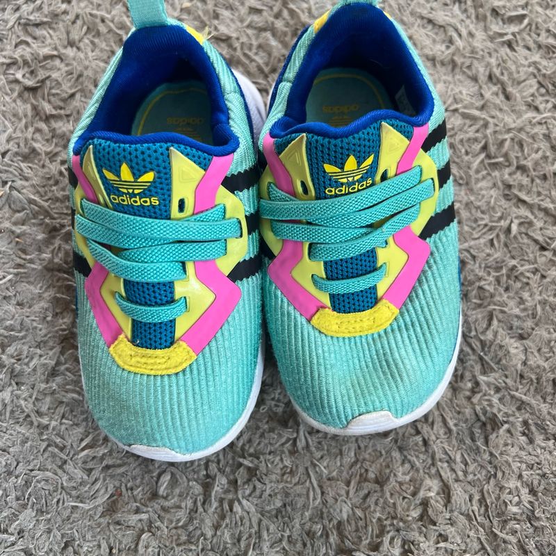 Tênis Adidas Infantil 21 Colorido Adidas Usado 108633695 enjoei