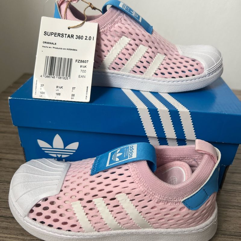 Rosa Tenis Adidas Superstar Infantil Adidas X Hello Kitty