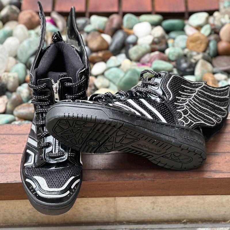  × JEREMY SCOTT スニーカー　ブラック Tênis Adidas Jeremy Scott Black | Adidas Usado 96060333 | enjoei