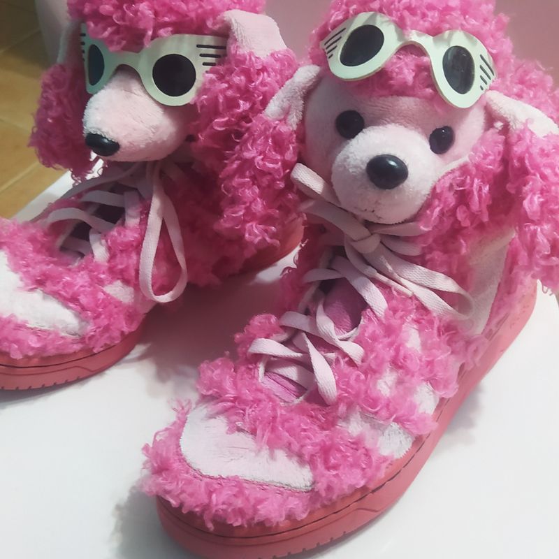 Tênis de poodle sales rosa