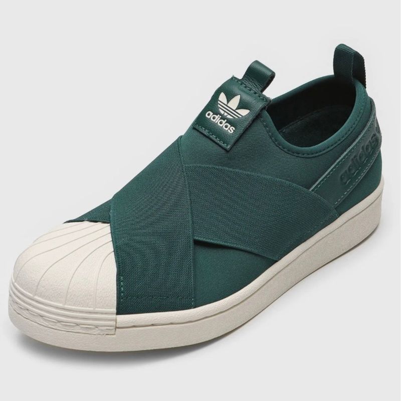 Adidas slip on verdes sales