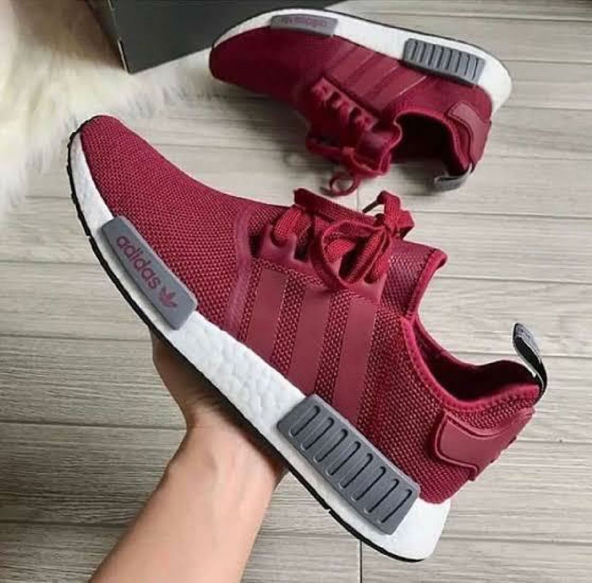 tenis adidas nmd bordo