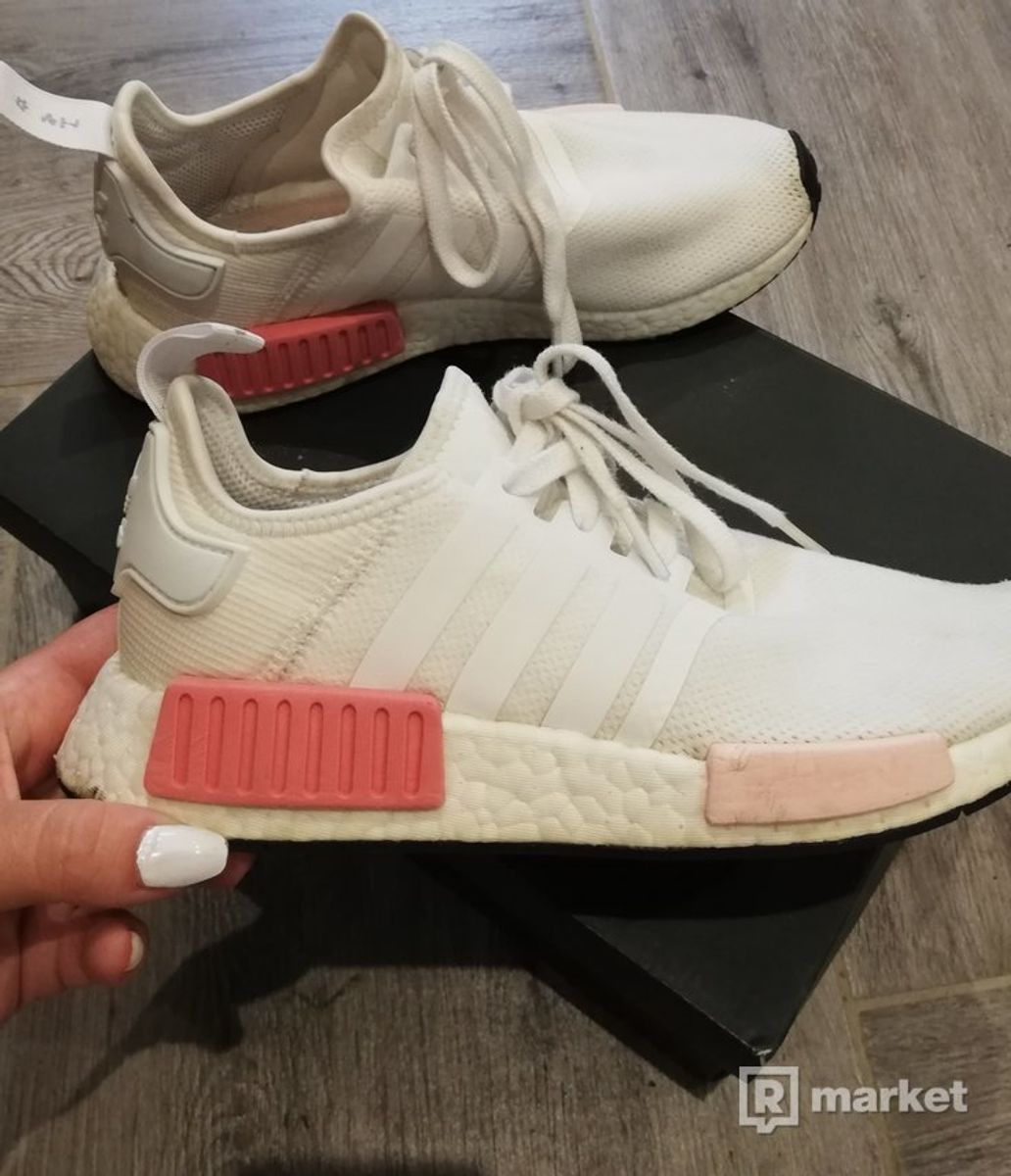 nmd branco com rosa