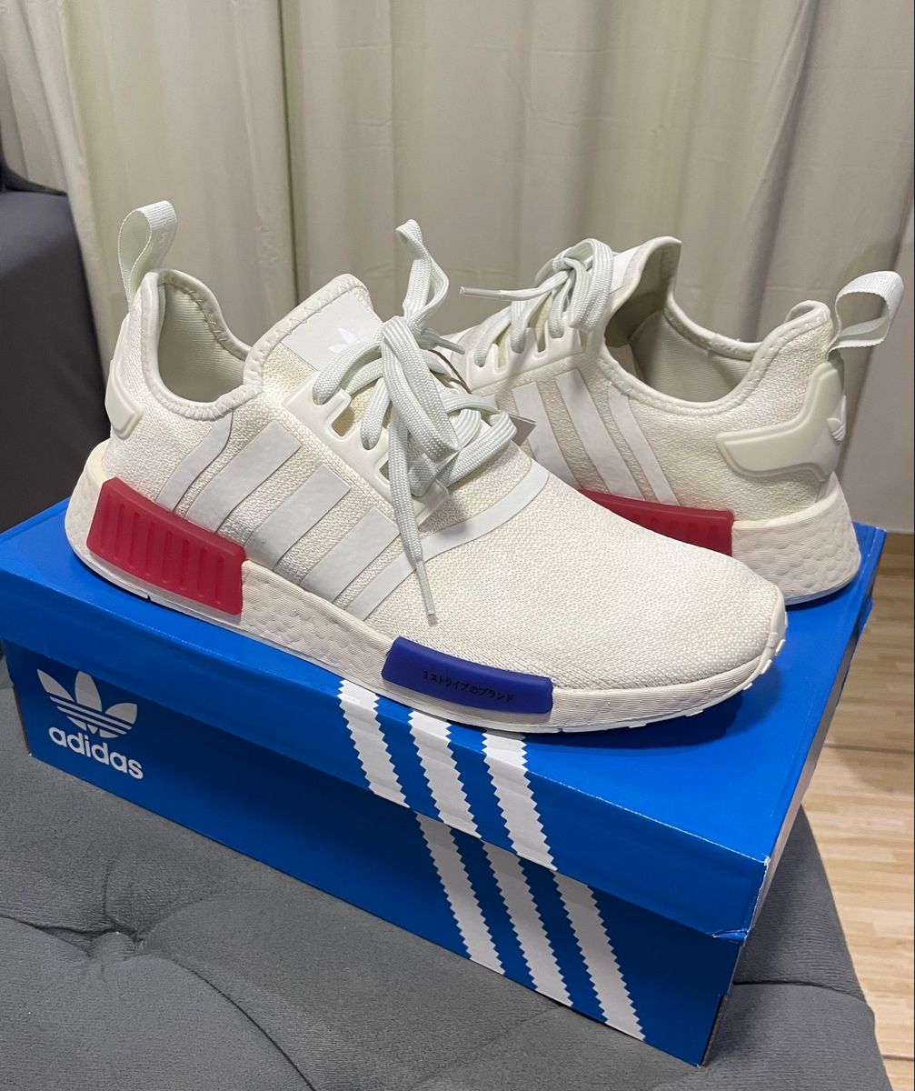 Adidas nmd outlet branco com azul