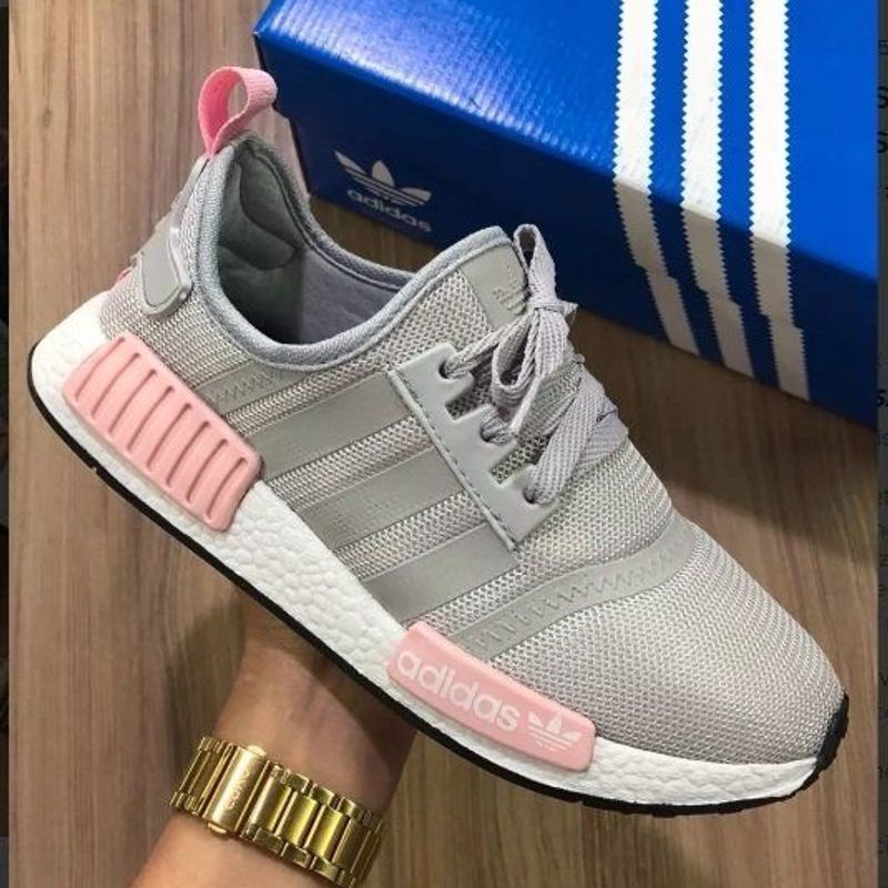 Tenis Adidas Nmd Cinza e Rosa | Tênis Feminino Adidas Nunca Usado 36161151  | enjoei