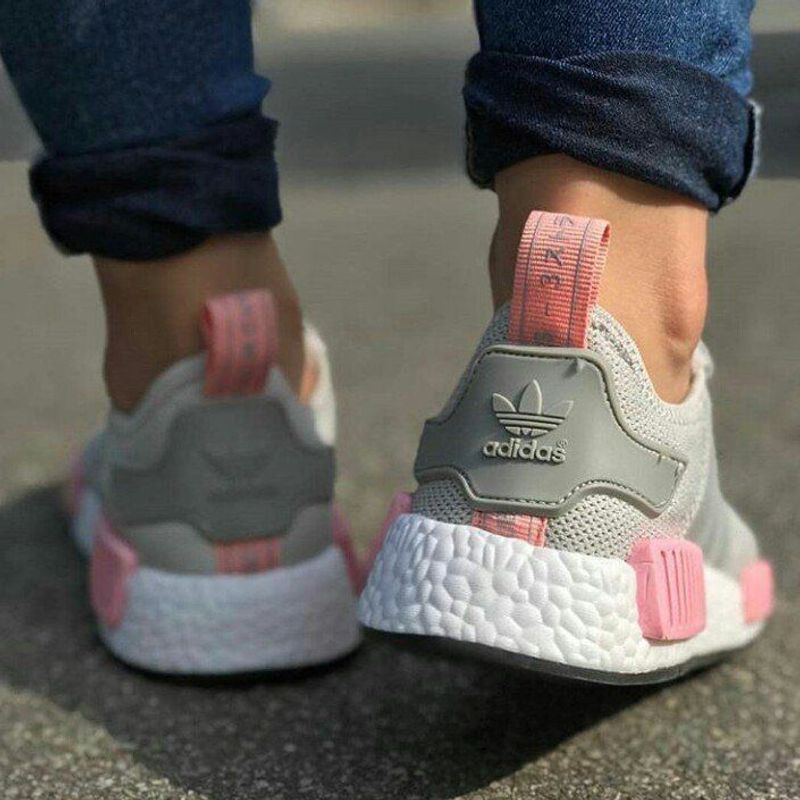 Adidas nmd feminino on sale rosa e cinza