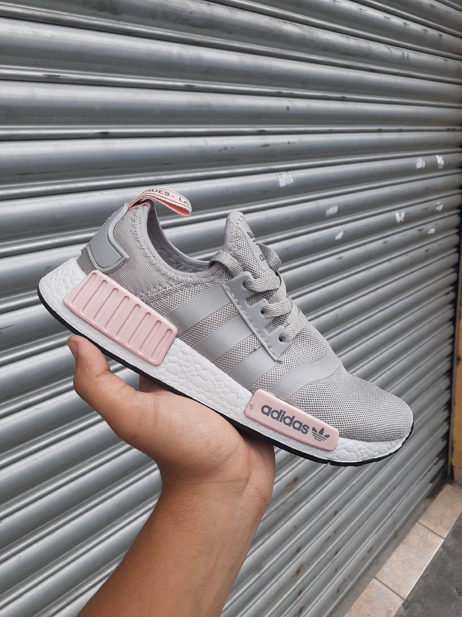 Nmd cinza clearance rosa