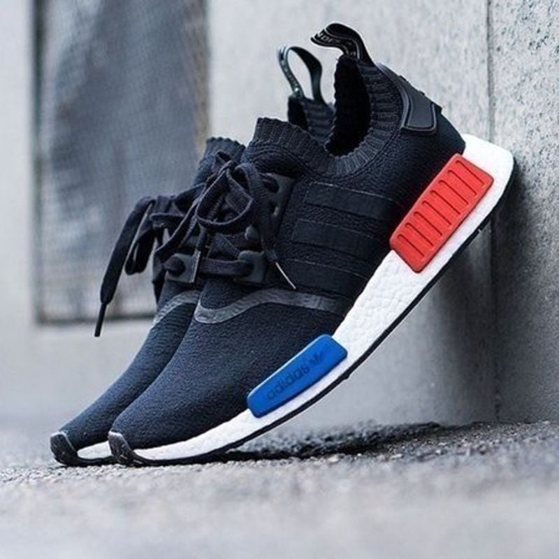 Adidas nmd preto hot sale azul e vermelho