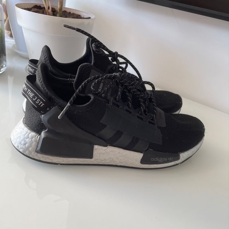 Tênis Adidas Nmd R1 V2 Black And Silver, Tênis Feminino Adidas Usado  89351260