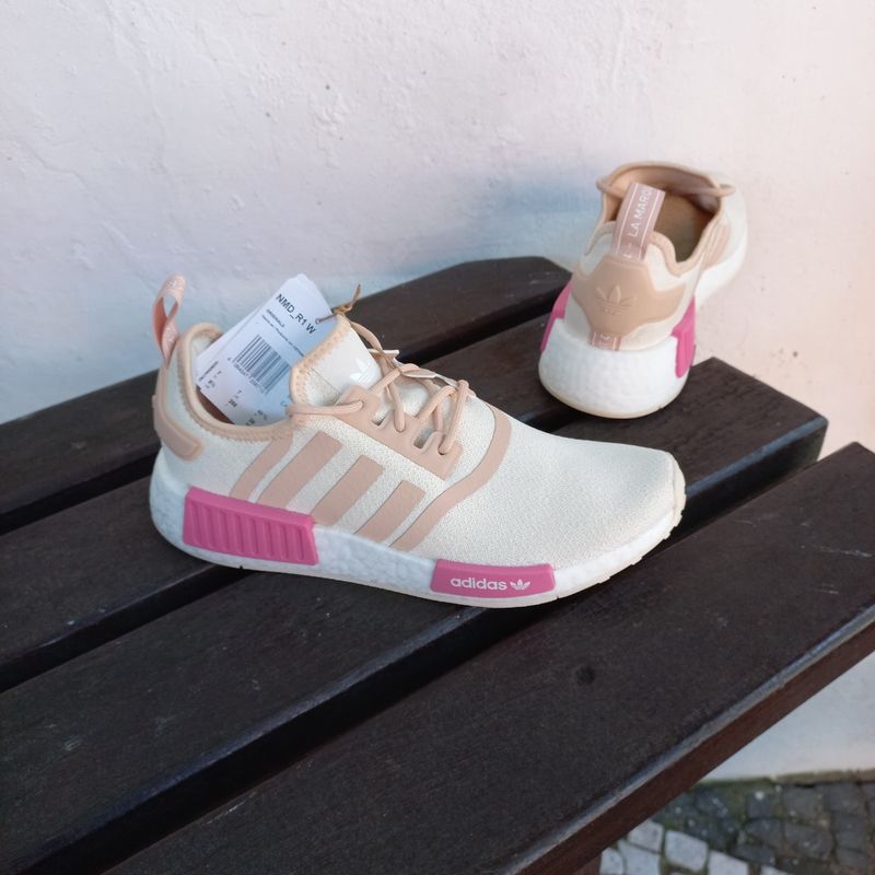 Tênis Adidas Nmd Branco e Rosa 37 | Tênis Feminino Adidas Nunca Usado  43538562 | enjoei