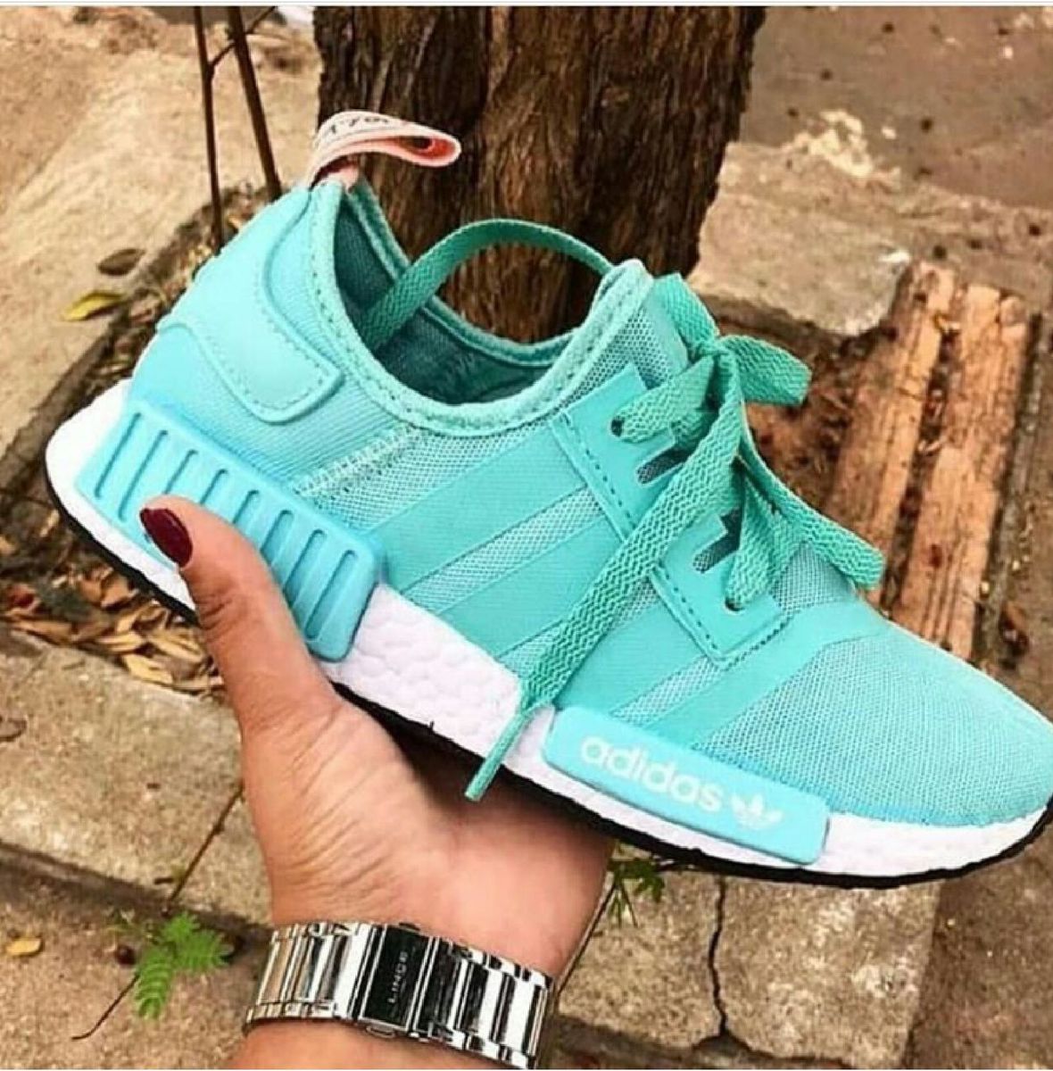 tenis adidas feminino verde agua