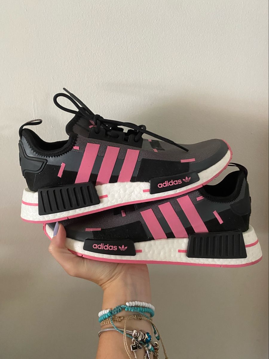 Tênis Adidas Nmd_r1 Rosa e Cinza | Tênis Feminino Adidas Nunca Usado ...