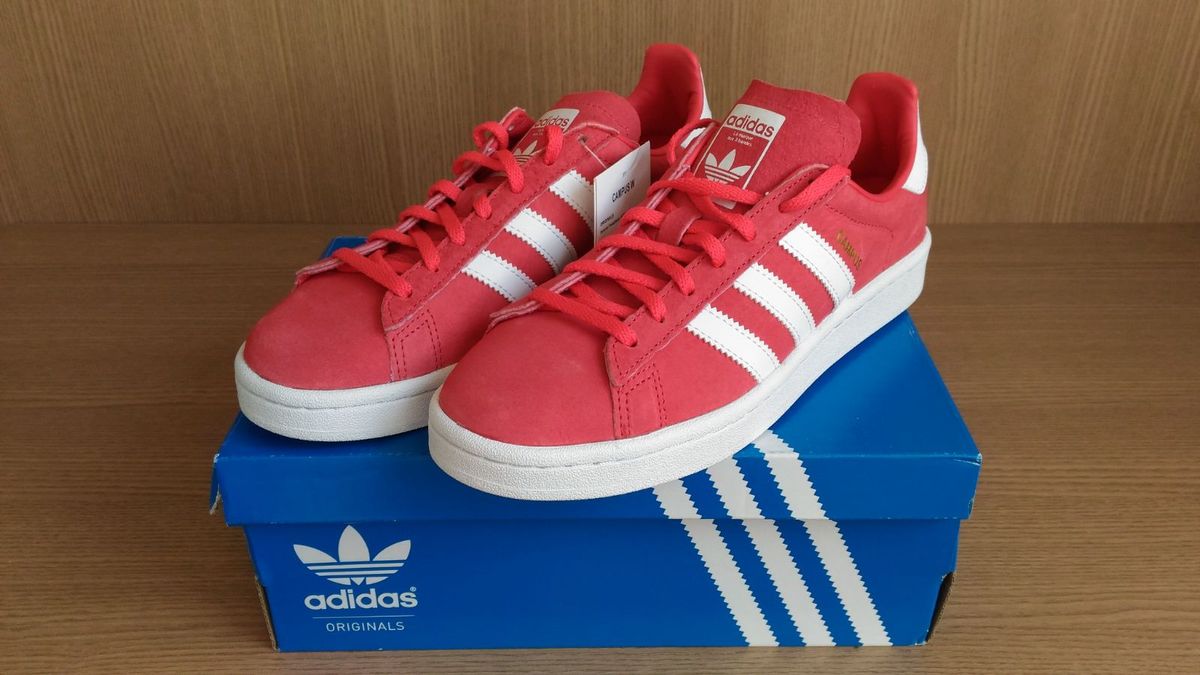 adidas campus vermelho feminino