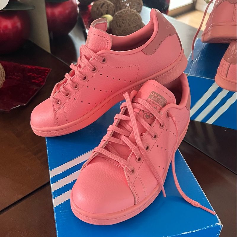 Pink Adidas Smith Feminino Tênis Adidas Stan Smith Bonega Feminino