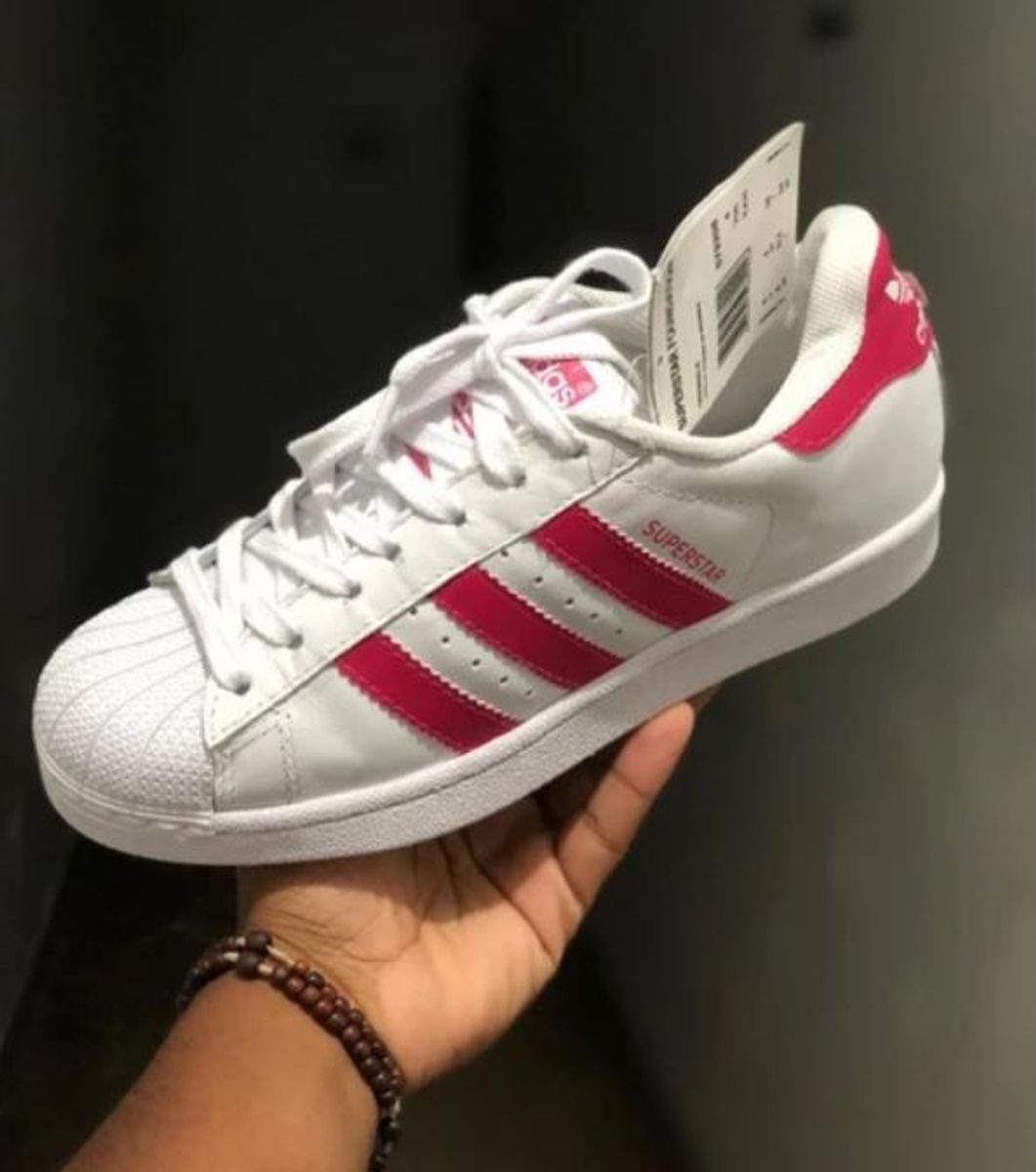 tênis couro adidas originals superstar foundat branco