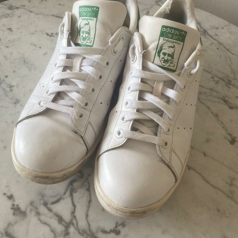 Tenis Adidas Originals Stan Smith Branco e Verde T nis Masculino Adidas Usado 90184453 enjoei