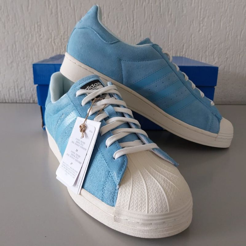 Adidas superstar azul online claro