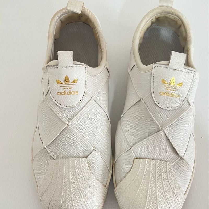 Tênis Adidas Originals Superstar Slip On Branco Usado Tamanho 36 Original  Tênis Feminino Adidas Usado 105503676 enjoei