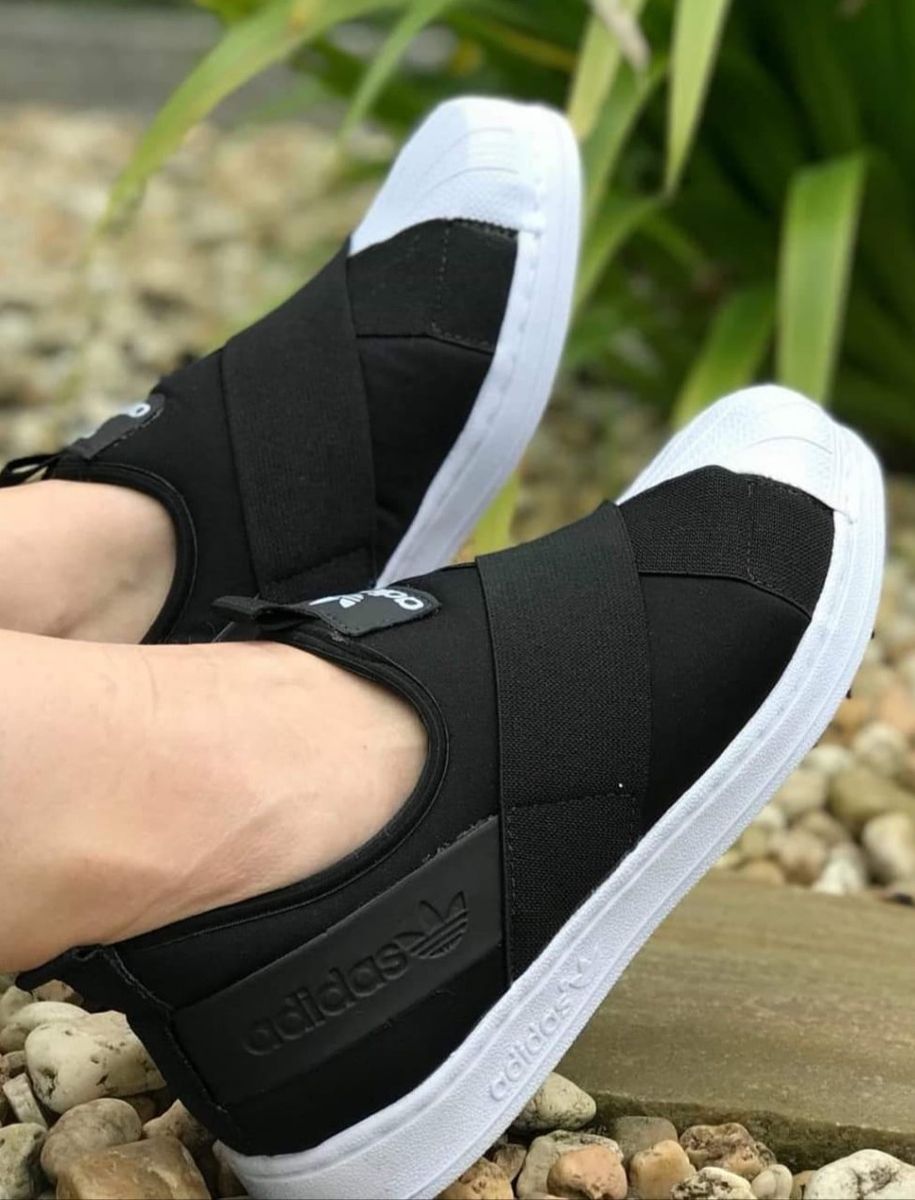 tênis adidas originals superstar slip on preto