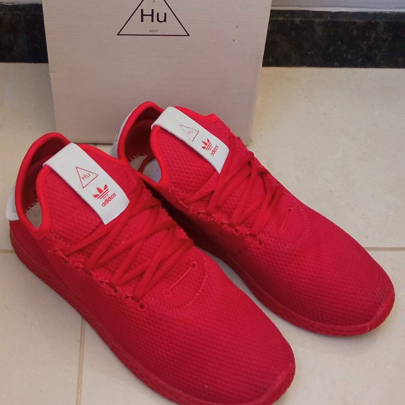 T nis Adidas Pharrell Williams Hu Vermelho Tamanho 40 T nis Masculino Adidas Usado 77821525 enjoei