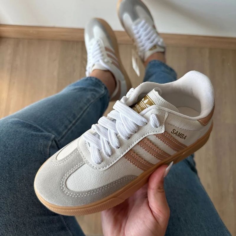 Tenis Adidas Samba Branco Nude Bege Salmao Plataforma Novo Feminino Tamanho 35 Adidas Nunca Usado 103971145 enjoei