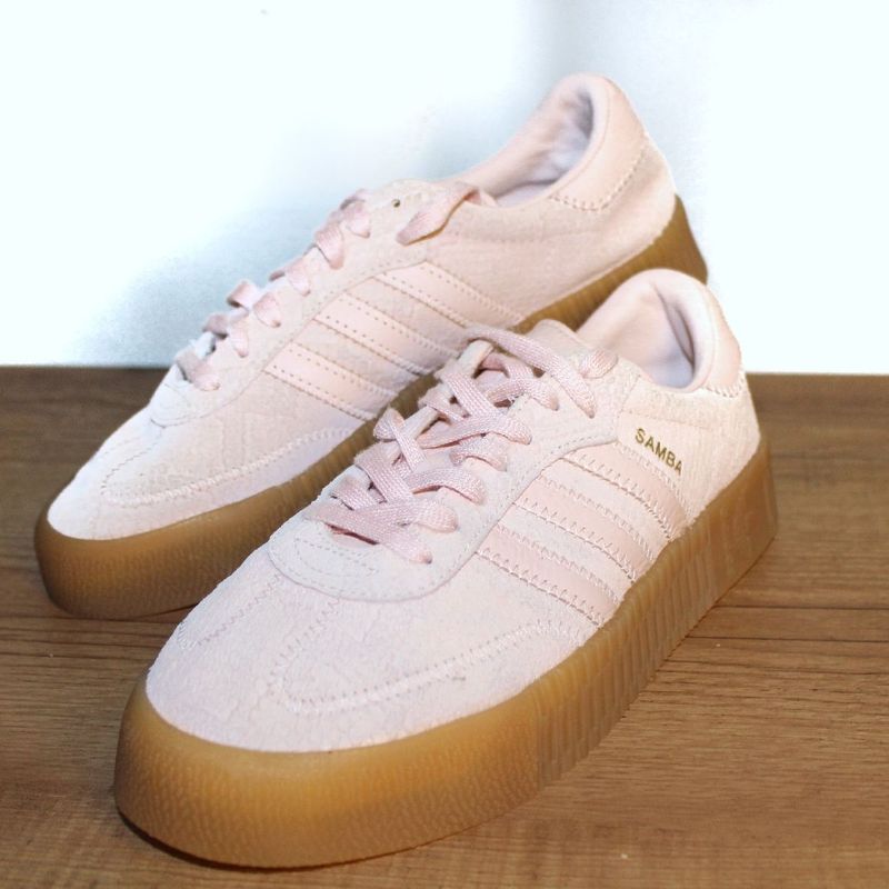 adidas gazelle silver green womens Tênis Adidas Sambae Feminino Marrom/Rosa JI2744 main image 1