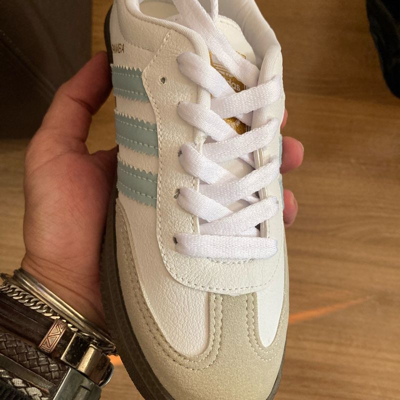 adidas gazelle silver green womens Tnis Adidas Samba OG x Disney Pixar Elastic Lace Infantil Marrom/Azul   NewSkull