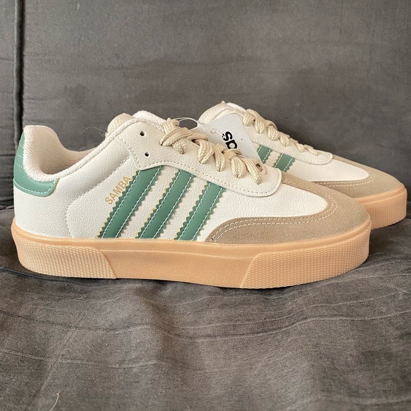 adidas gazelle silver green womens Adidas samba plataforma