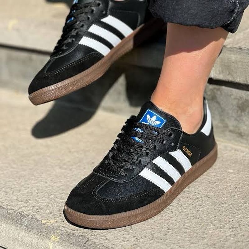 adidas gazelle silver green womens Adidas Samba LT Core Black / Off White / Gum Preto  LOWBANK