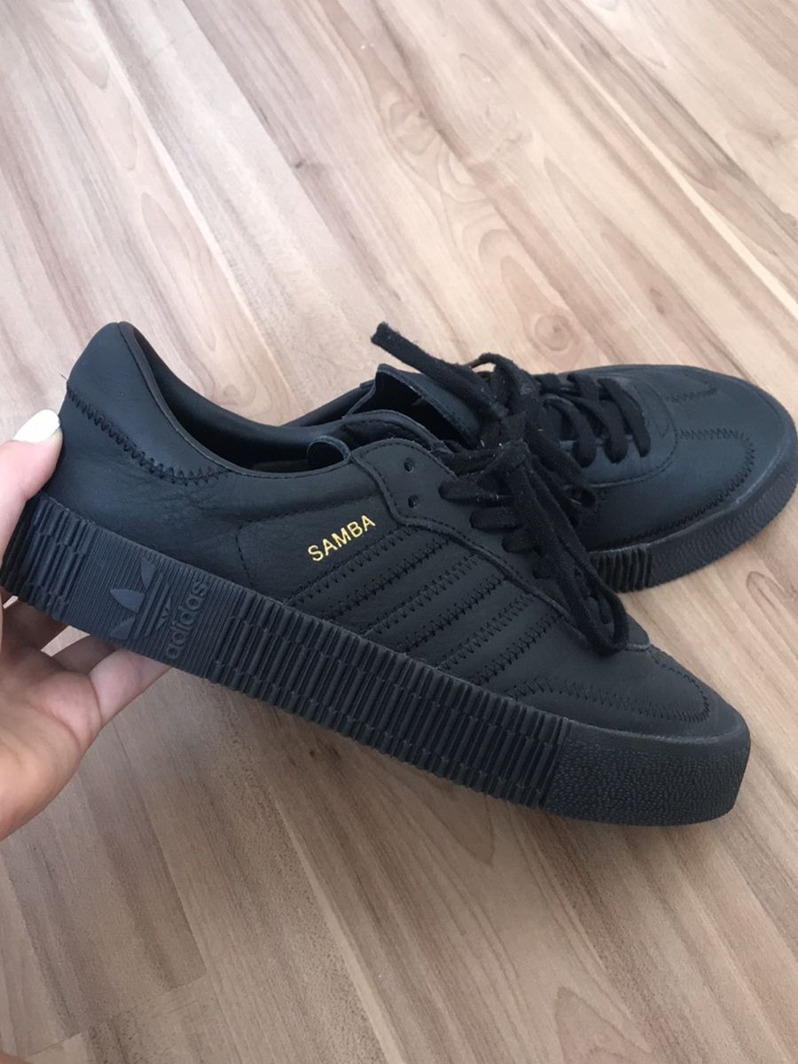 tênis couro adidas originals samba preto