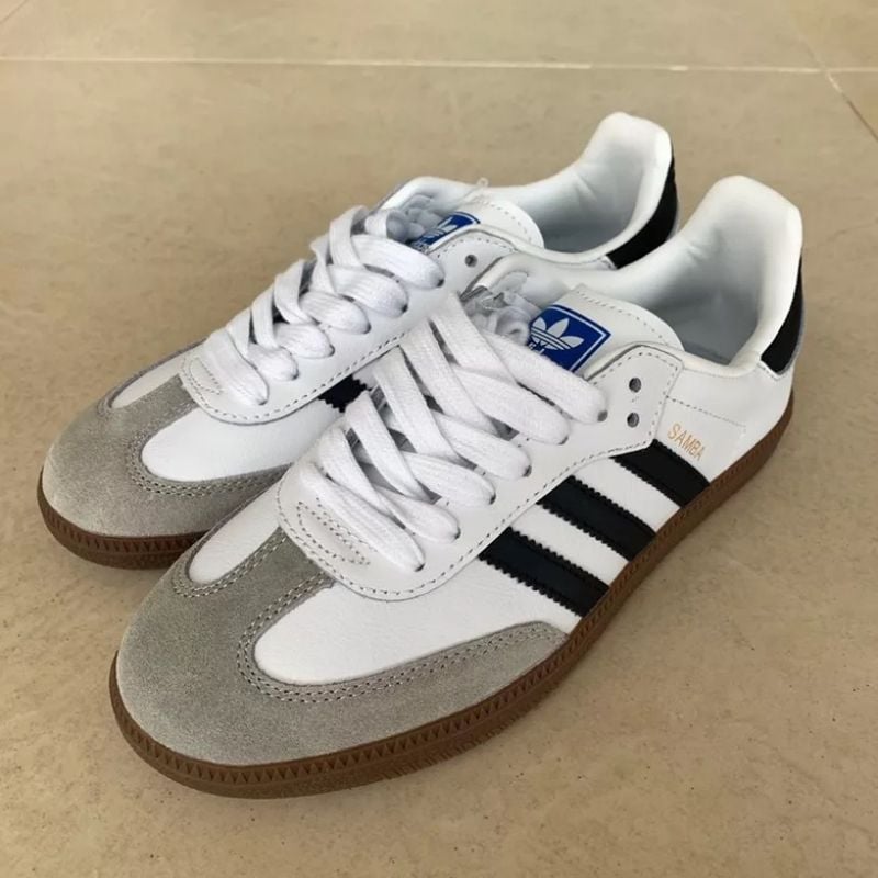 adidas gazelle silver green womens Tênis Adidas Samba OG Feminino Preto/Off-White IH8047 – NewSkull main image 0