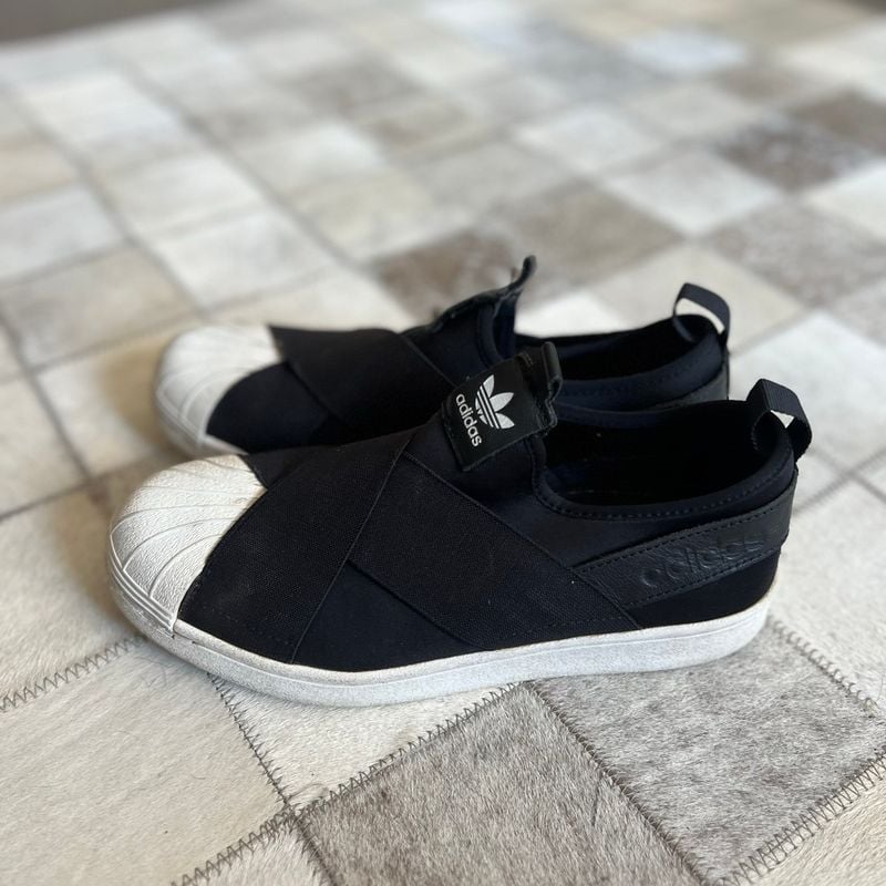 Tênis Feminino Casual TÃªnis Adidas Slip On ElÁstico Preto Tênis