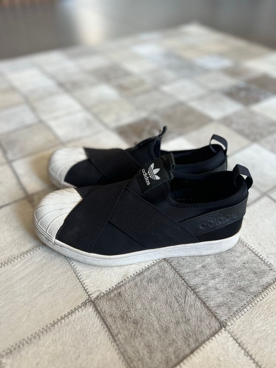 Tênis Superstar Adidas Superstar Elastico Preto Adidas Slip On