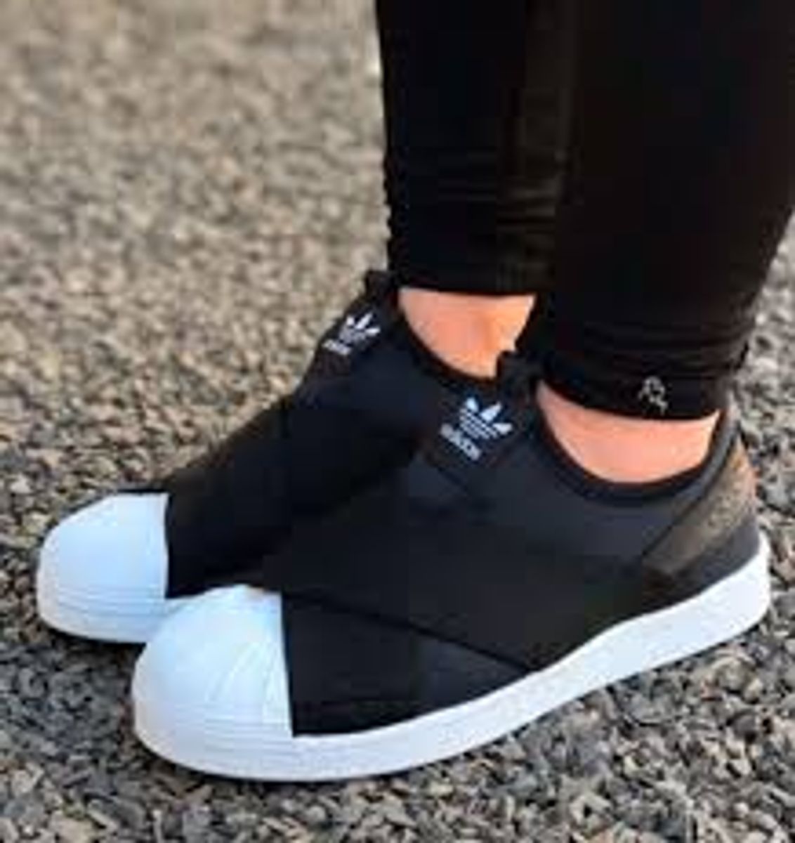 adidas preto elastico feminino