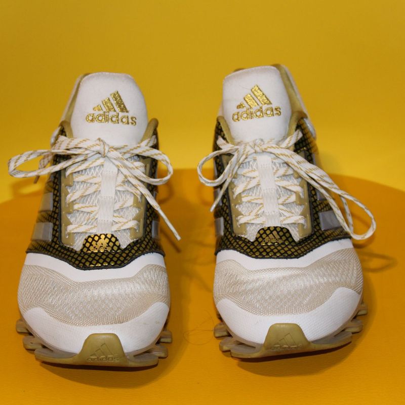 Adidas springblade clearance branco e dourado